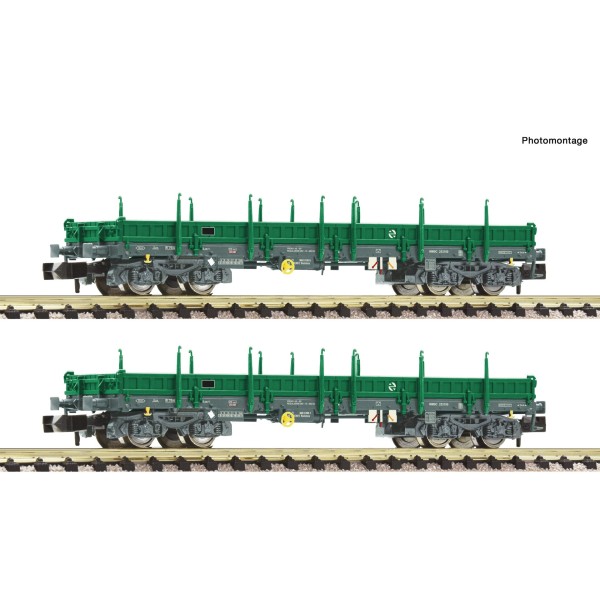 2 piece set: Flat wagons, RENFE