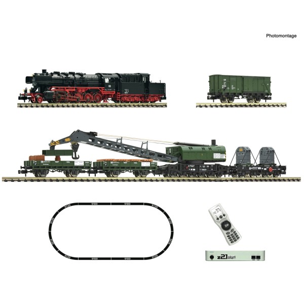 Coffret numérique z21 start: Locomotive à vapeur série 050 avec train-grue, DB