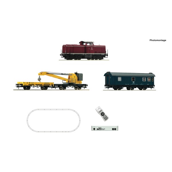 Coffret numérique z21 start : Locomotive diesel série 211 avec train-grue, DB