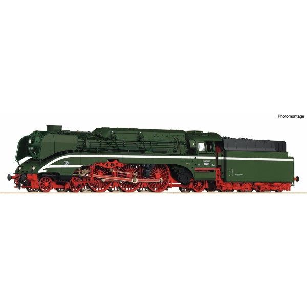 Locomotive à vapeur à grande vitesse 18 201 avec chauffage au charbon, DR
