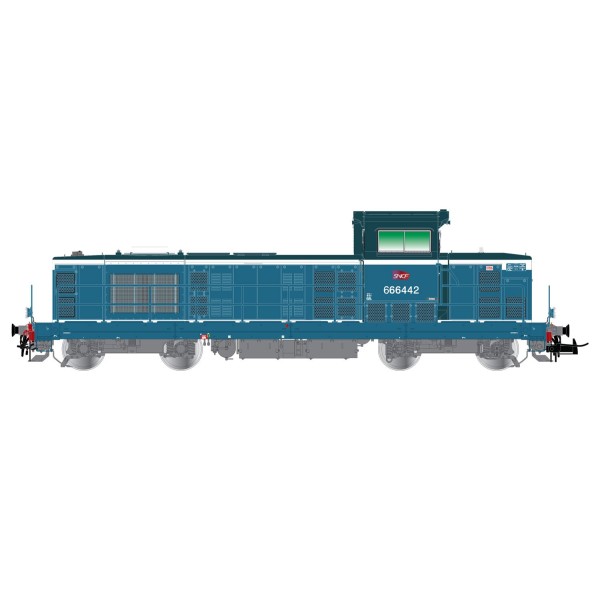 SNCF,   diesel loco BB 666442, completely blue livery, ep. VI