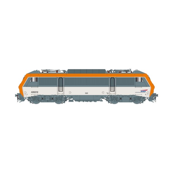 SNCF,   electric loco BB 26212  3rd headlight, orange livery  casquett