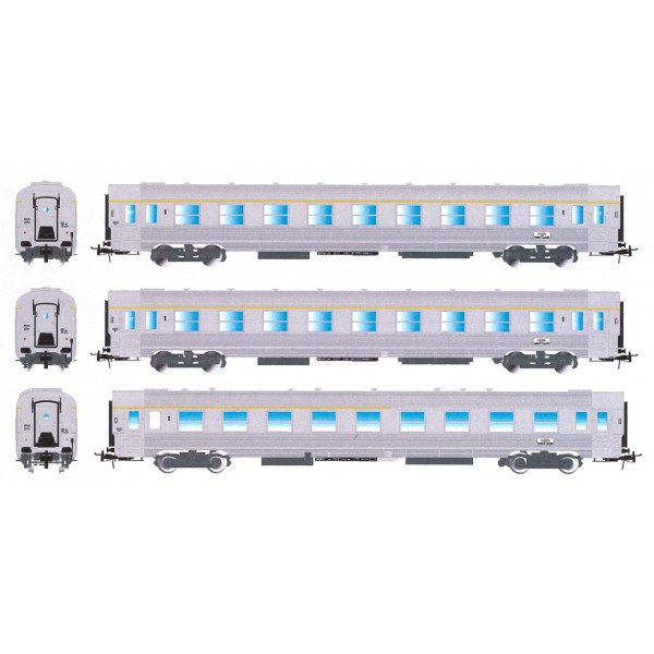 SNCF, 3-unit pack La Mouette, A9, A6 and A9t, period IV